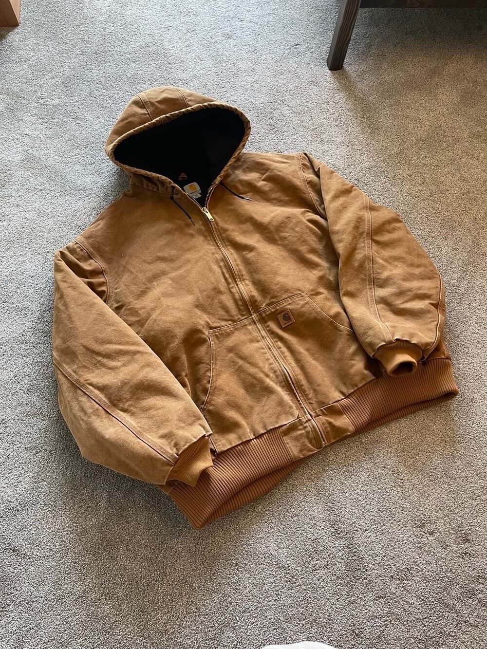 Carhartt J130 Sandstone Duck Active Jacket Brown Quilt-Lined Men's 4XL Tall